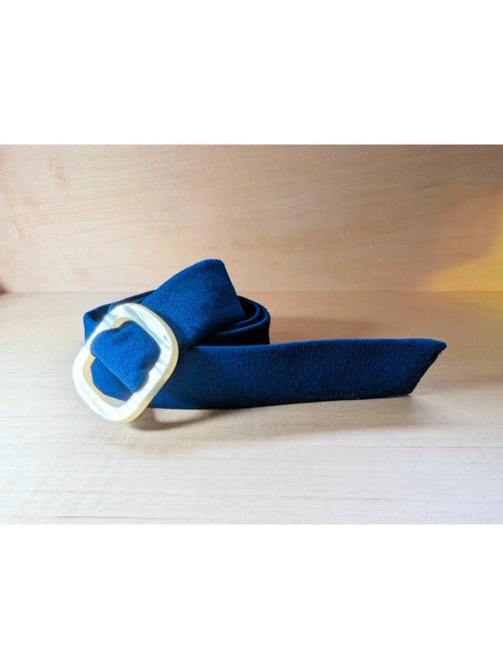 Vintage 60s Navy Blue Slide Belt